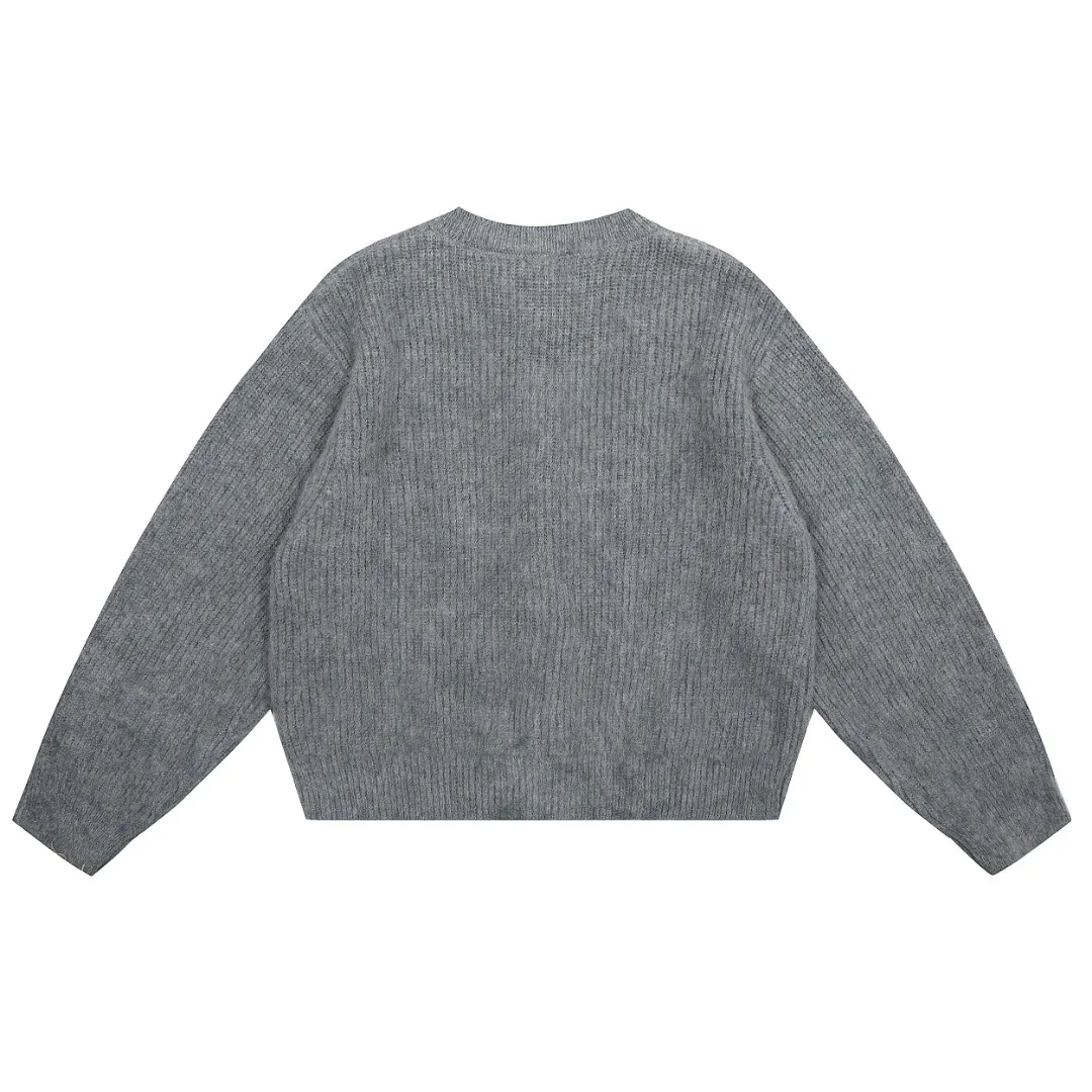 VIVI145# vivienne west wood 25 spring new three-color wool embroidered design cardigan Size: 1 yard (90-110 pounds) 2 yards (110-130 pounds) 3 yards (130-150 pounds) Color: gray yellow pink